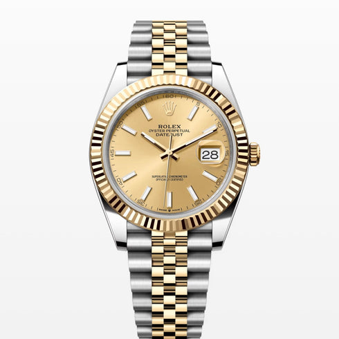 Date Just gold dial 41mm 2Tone jubilee