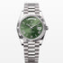 Day Date Green roman Dial 40mm silver president