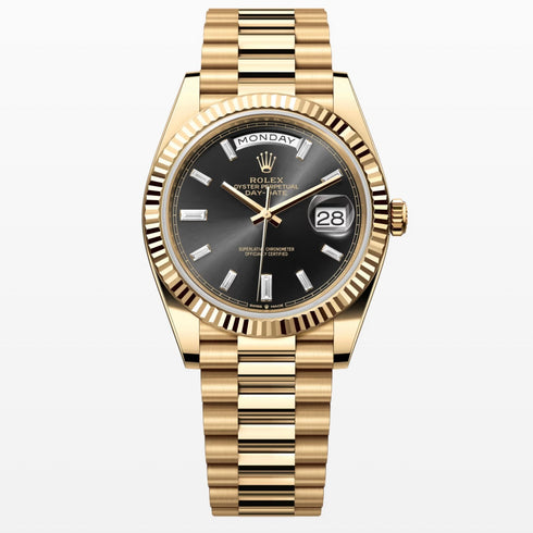 Day Date Black Dial 40mm gold president