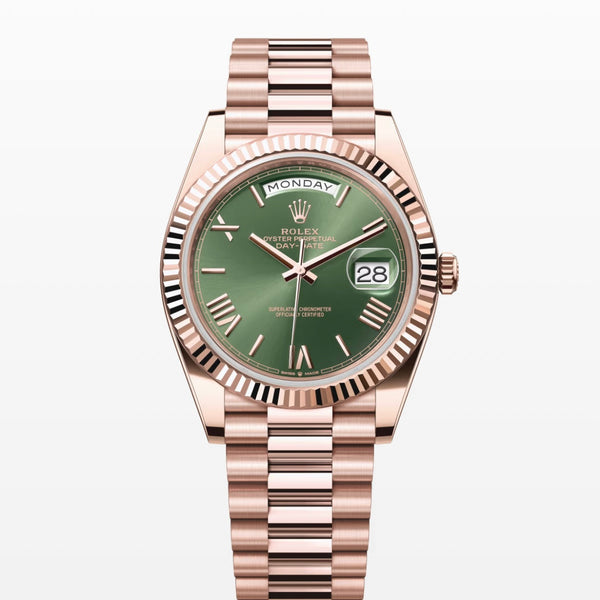 Day Date Green Dial 40mm rose gold president
