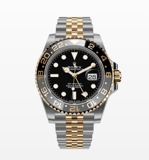 GMT Master 2 Two Tone Black Dial Jubille