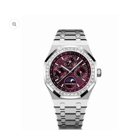 Audemars Piguet Royal Oak Chronografh Watch Purple Dial Baguette 41mm