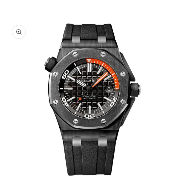 Audemars Piguet Royal Oak Offshore Diver Black Dial Orange Black Rubber Men's Watch