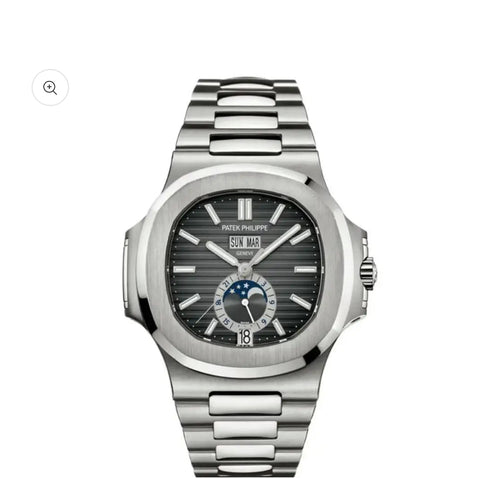 Nautilus Black Dial Moonphase Stainless Steel 40.5mm