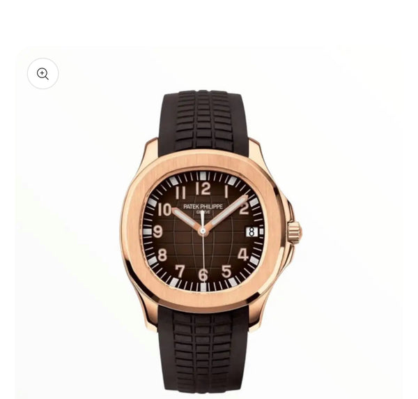 Aquanaut Rose Gold Brown Dial Mens Watch 42.2mm