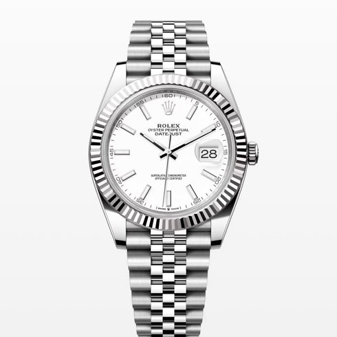 Date Just white dial 41mm Jubilee