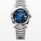 Day Date Blue/black Roman dial 40mm silver president