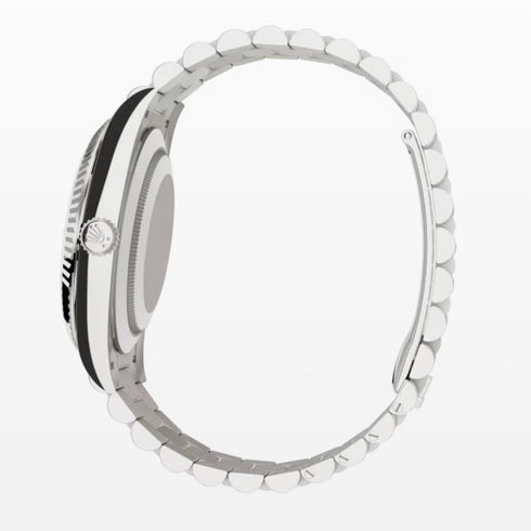 Day Date Blue/black Roman dial 40mm silver president