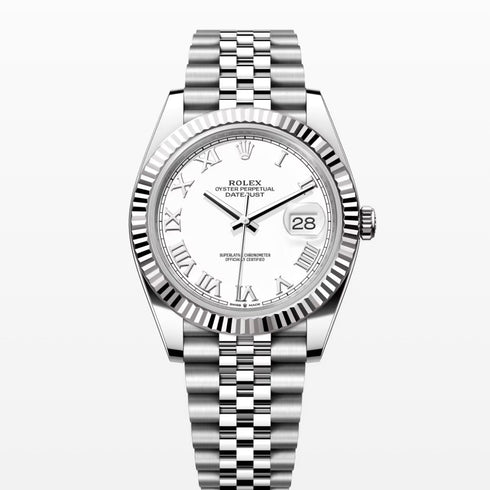 Date Just white dial 41mm Jubilee