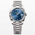 Day Date Blue roman dial 40mm silver president
