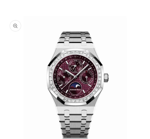 Audemars Piguet Royal Oak Chronografh Watch Purple Dial Baguette 41mm