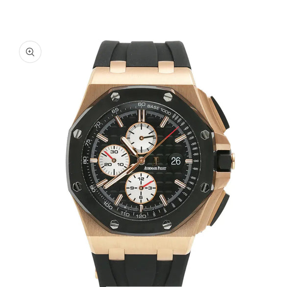Audemars Piguet Royal Oak Offshore Black Chronograph Dial Watch 44mm