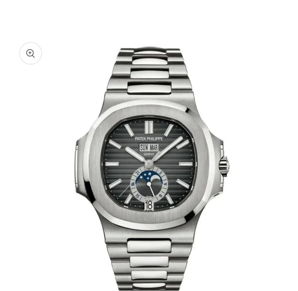 Nautilus Black Dial Moonphase Stainless Steel 40.5mm