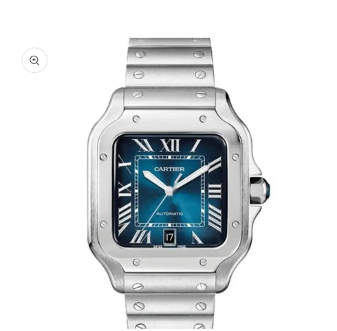 Santos Watch Steel Blue Dial